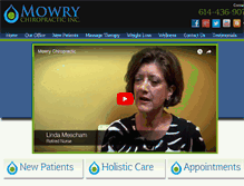 Tablet Screenshot of mowrychiropractic.com